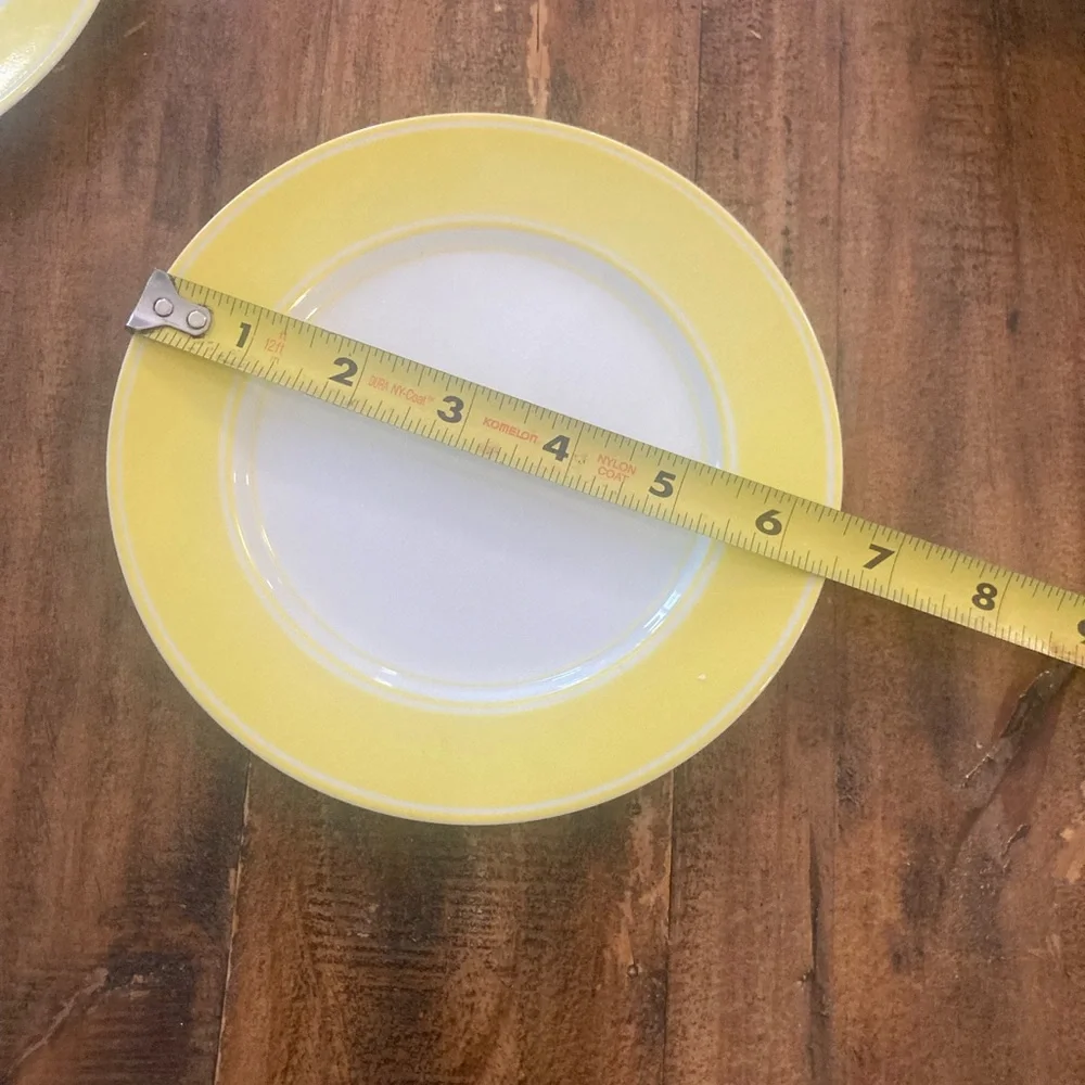 Fitz and Floyd Yellow smallPlates - Set of 3